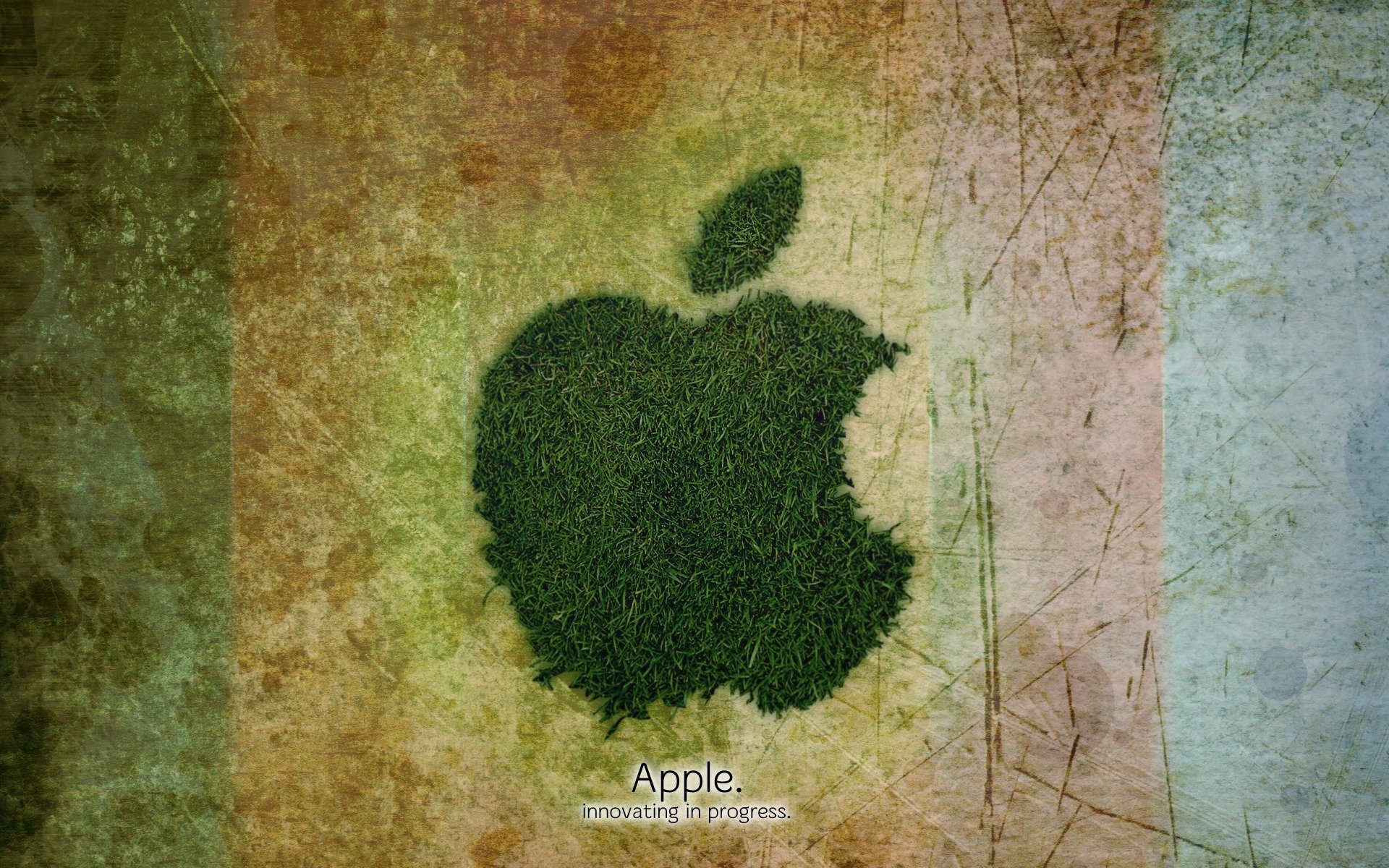 apple corporation grass background progre