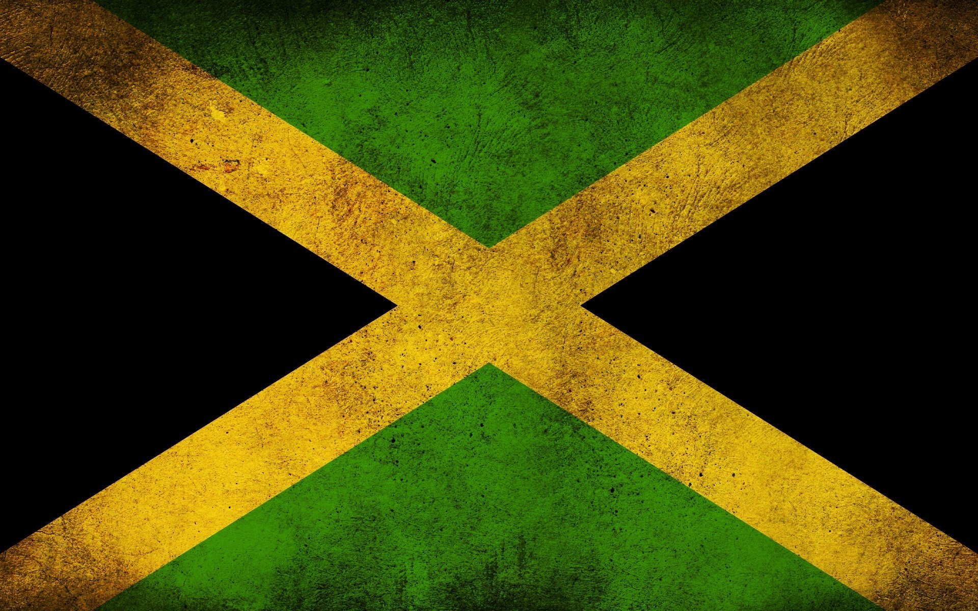 cross yellow green fields black flag