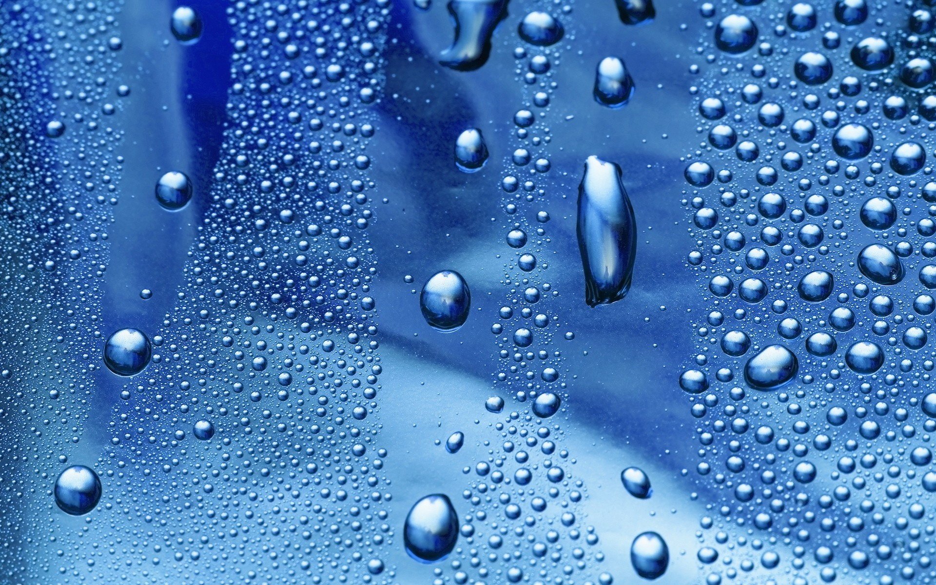 gotas de agua vidrio goteos azul