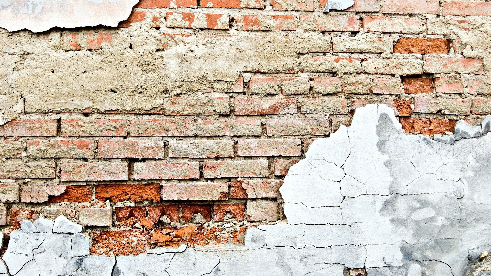 crumbling plaster brick wall cracked texture