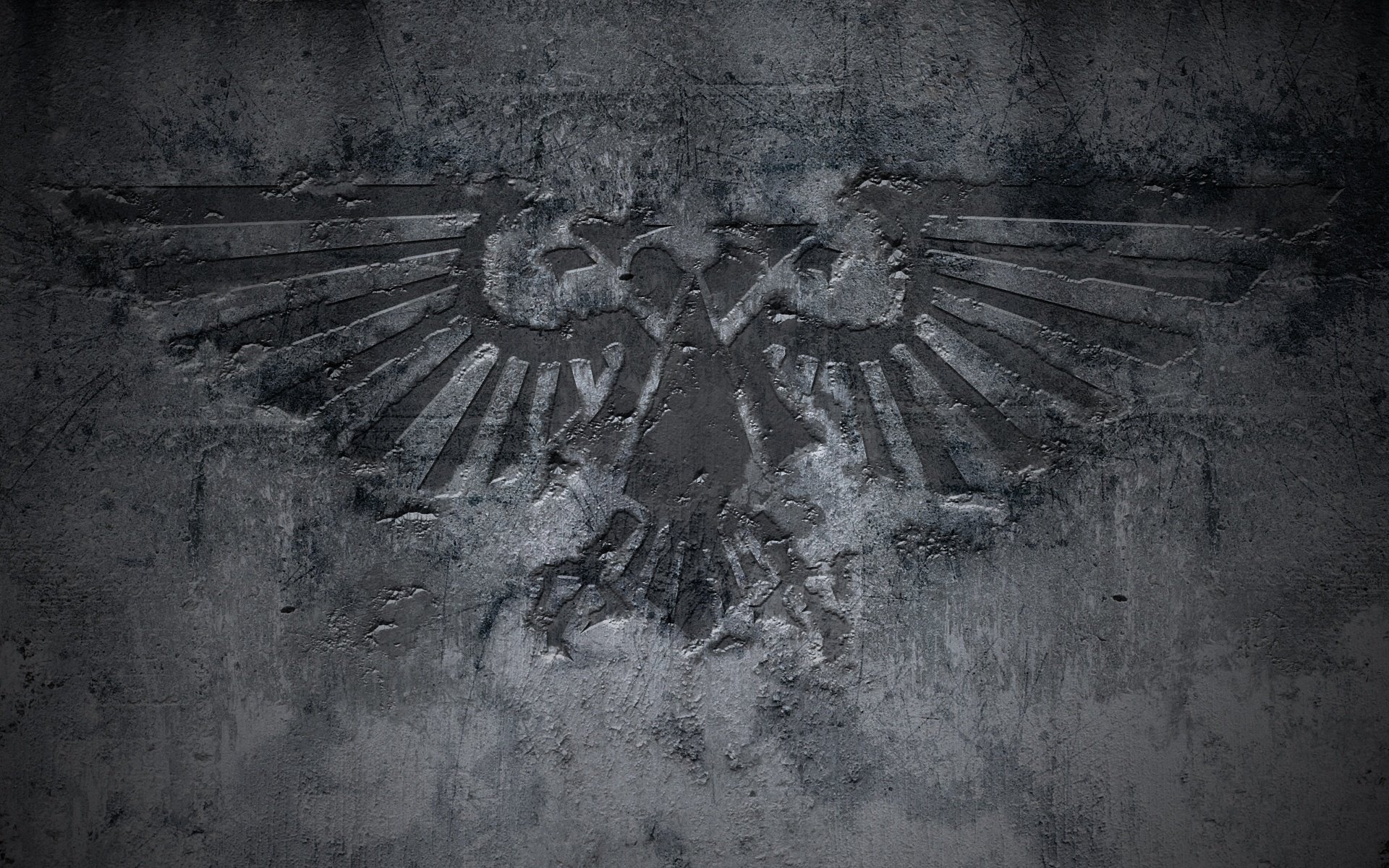 concrete wall eagle wing