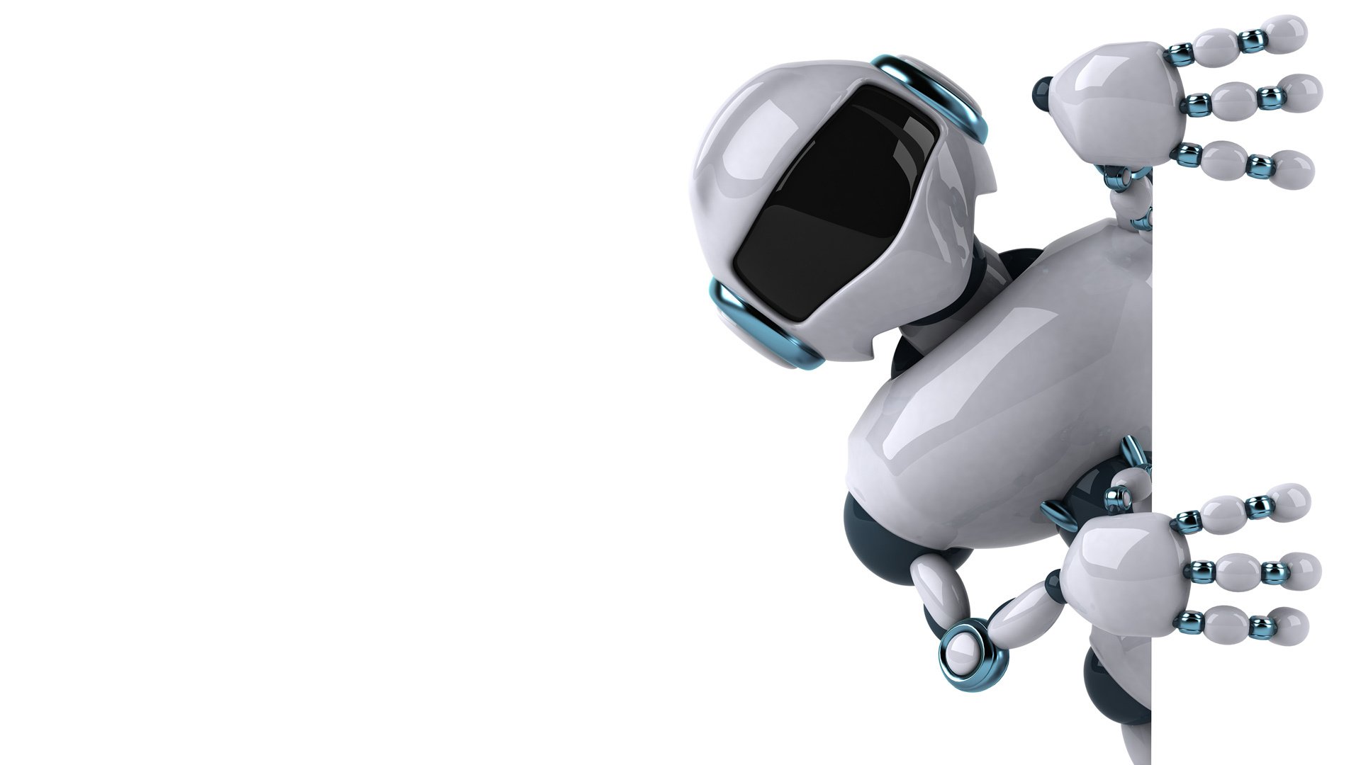 3d robots white background