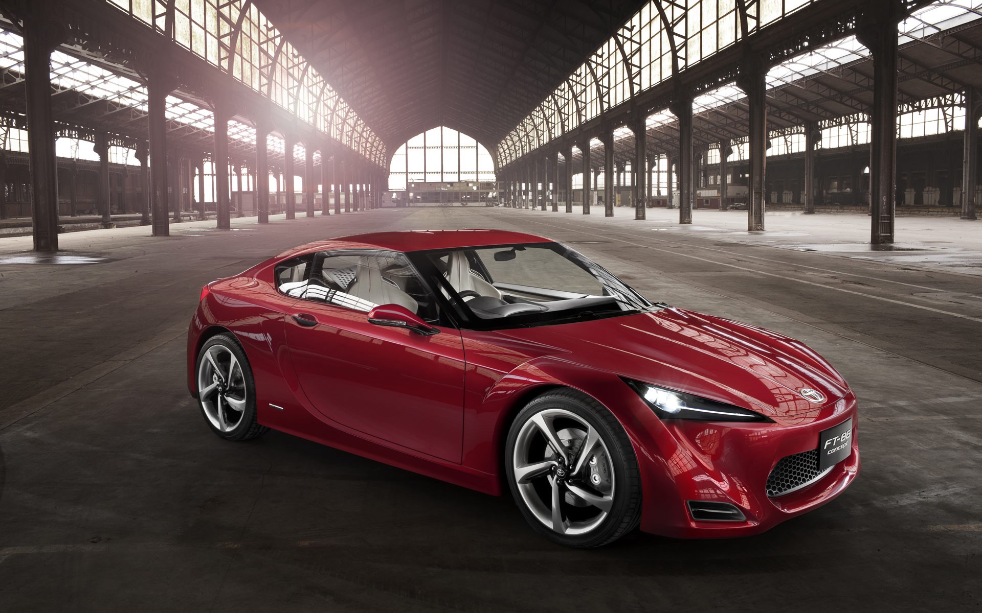 toyota ft-86 concept red hangar