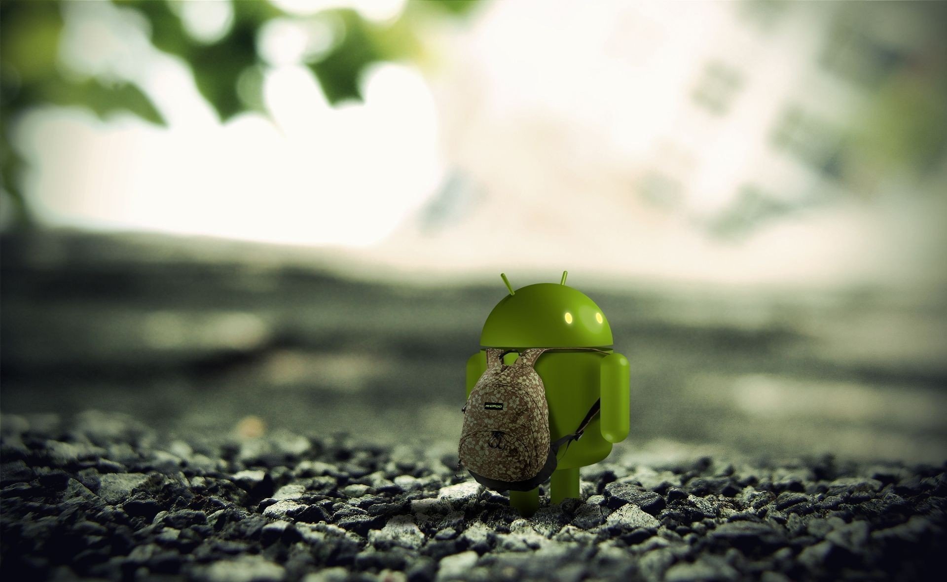 android rendering 3d macro pietre terra zaino