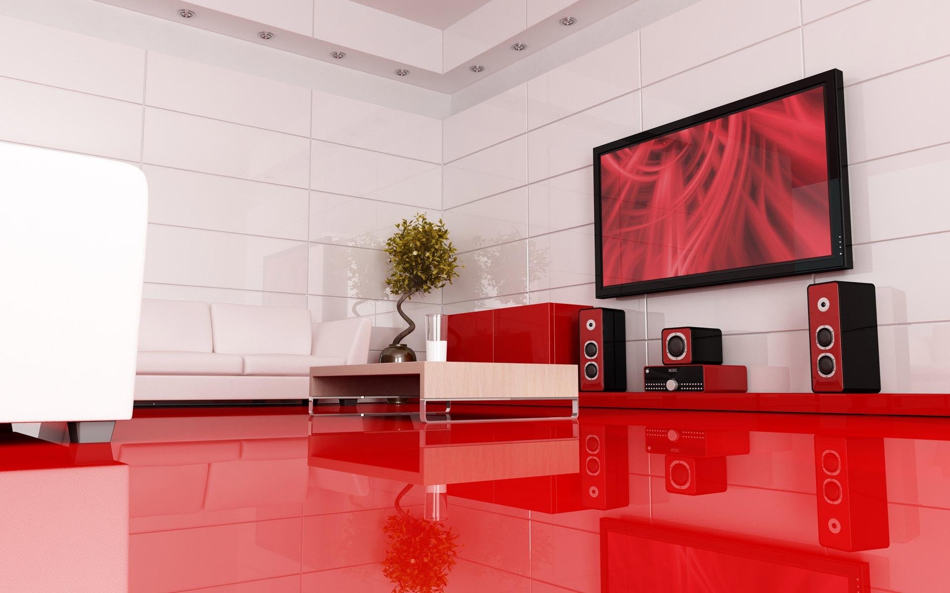 design d intérieur style rouge plancher plasma