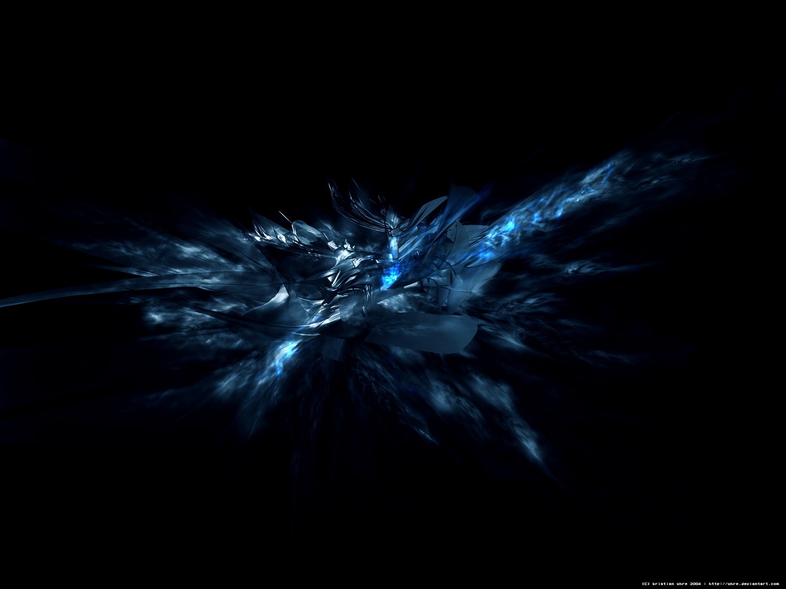 black background blue splash