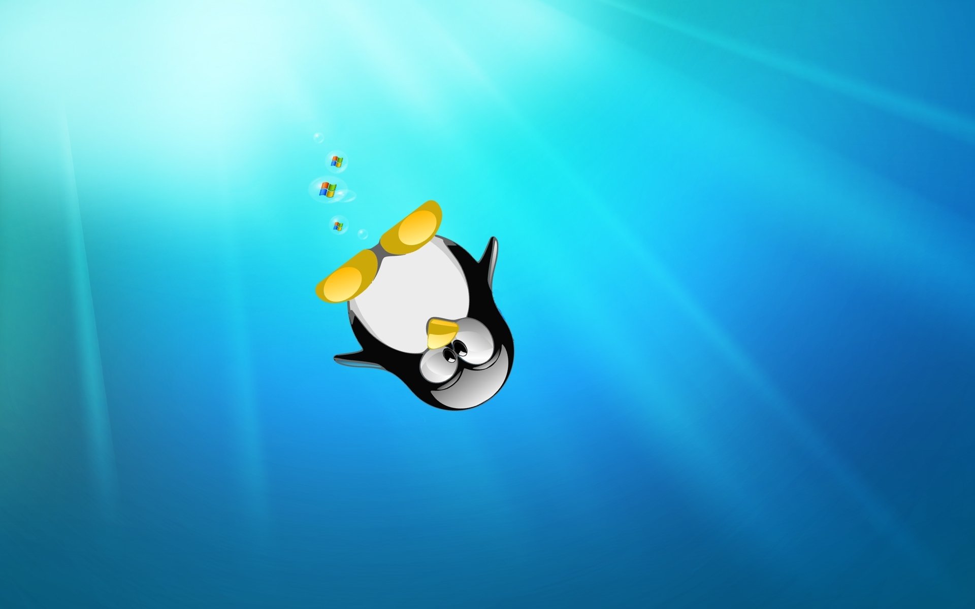 penguin linux wallpaper