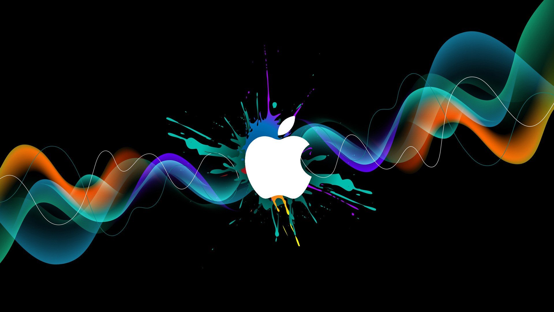 apple logo brand paint