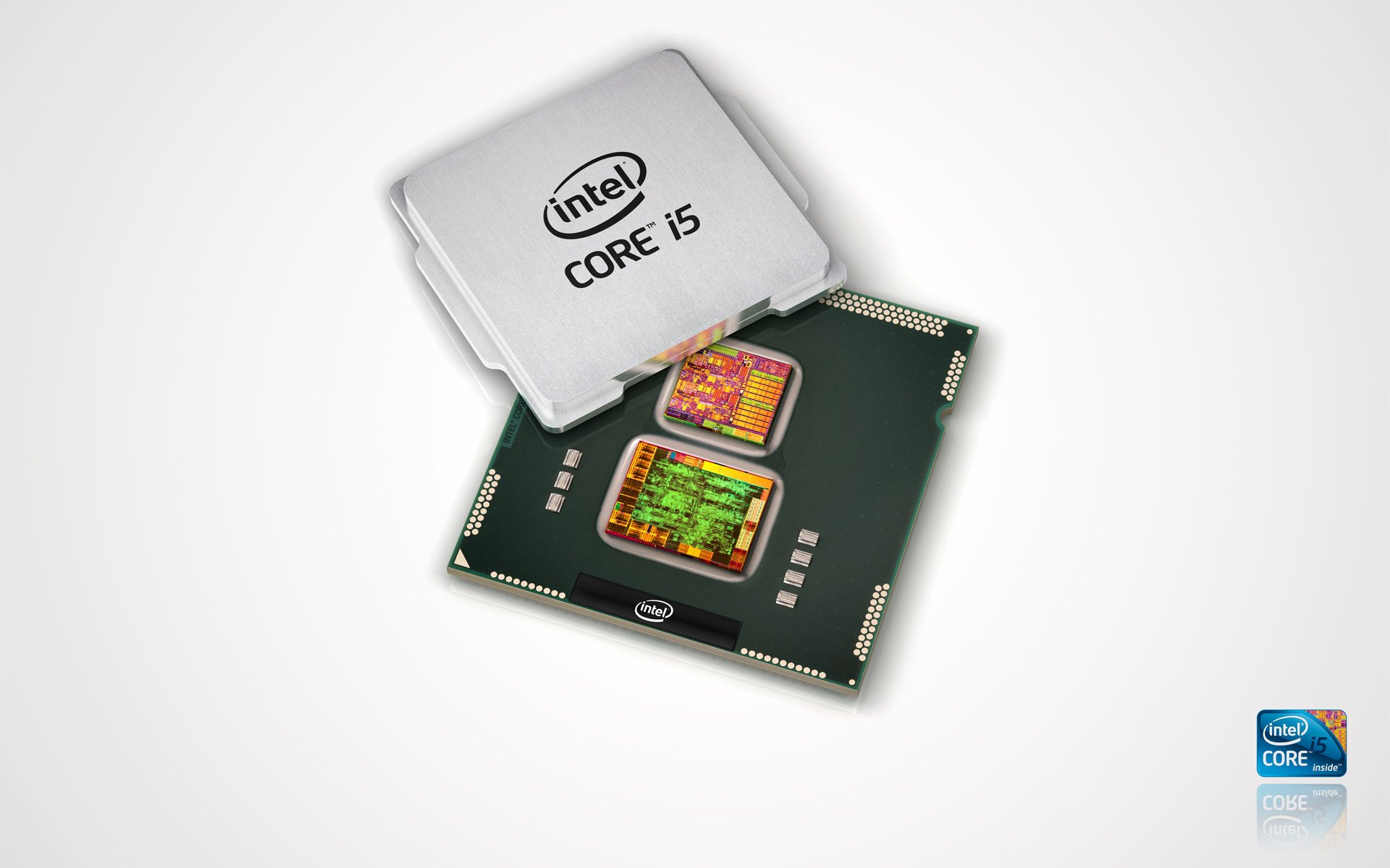 intel core i5 intel ruotare il logo