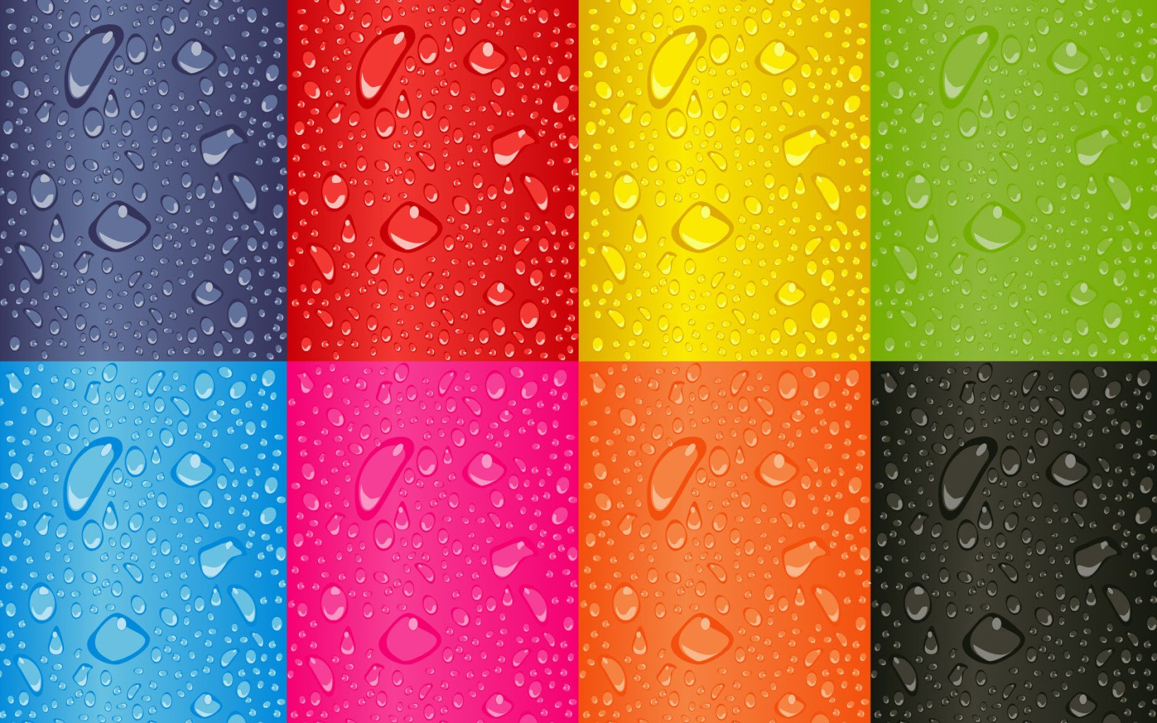 quadrati goccioline d acqua colori assortiti