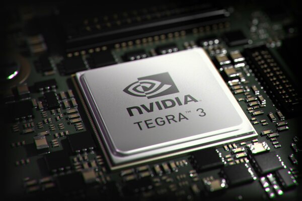 A chip in a computer with an Nvidia Tegra chip