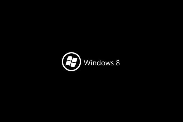 Logo windows 8 na czarnym tle