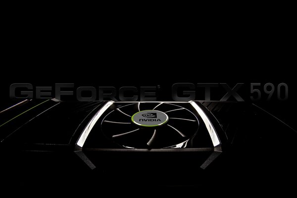 GeForce gtx 590 en el vacío negro