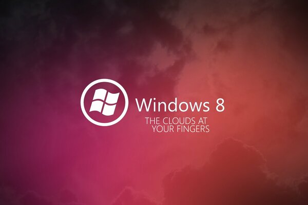 Windows 8 logo on a bright purple background