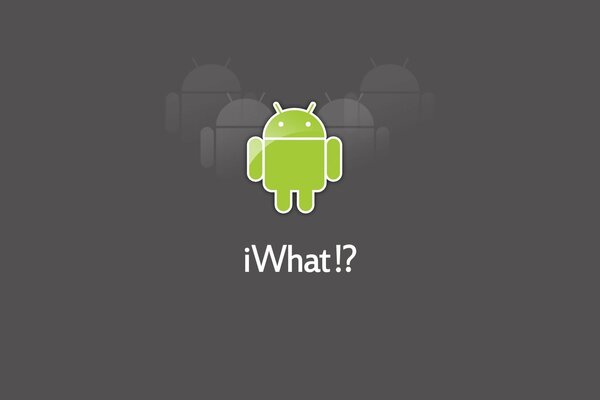 Bright android logo on a gray background