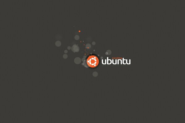 Ubuntu-Logo auf hellem schwarzem Hintergrund