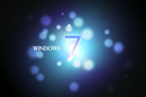 Logo de Windows 7 avec des cercles à l arrière