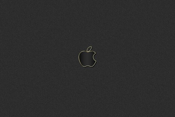 Logotipo de Apple negro sobre fondo negro