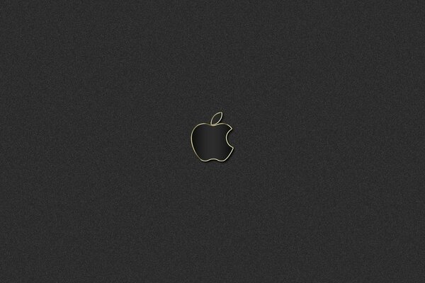 Logo jabłko czarne na czarnym tle