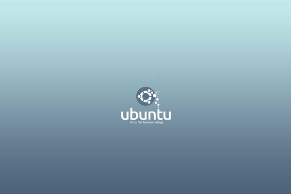 Logo del programma ubuntu su sfondo blu