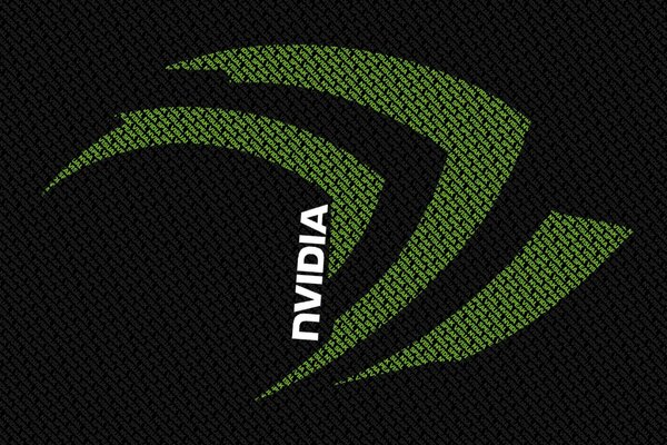 Logotipo de nvidia, tres rayas verdes sobre fondo negro