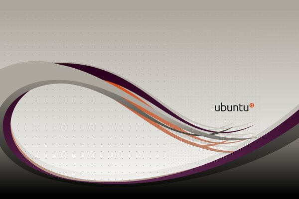 Ubuntu logo on a gray background