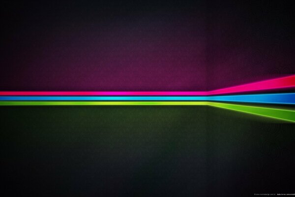 Colored lines on a dark background