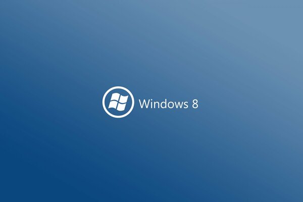 Logo di windows 8 su sfondo blu