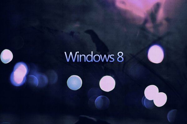 Protector de pantalla de Windows 8 en minimalismo con efecto bokeh