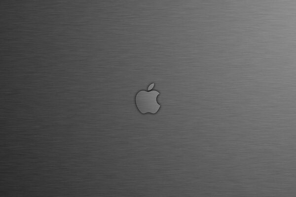 Logo Apple apple na srebrnym tle