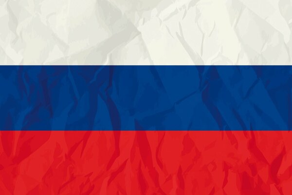 Image de froissé, fait de papier, tricolore de Russie