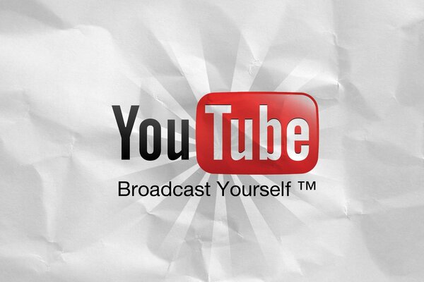 Logo Di Youtube. Carta stropicciata