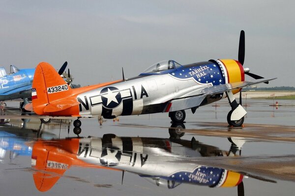 Planes waiting for their takeoff