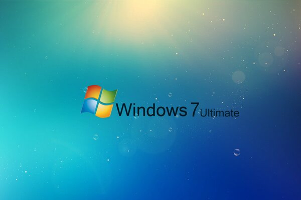 Windows 7 Ultimate. Bubbles and rays