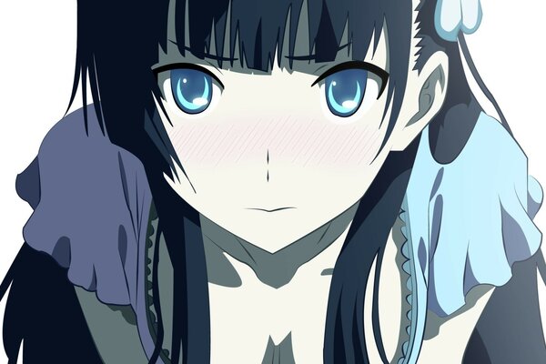 Anime Mädchen mit blauen Augen