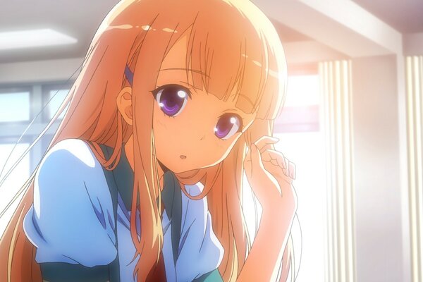 Anime girl with long hair