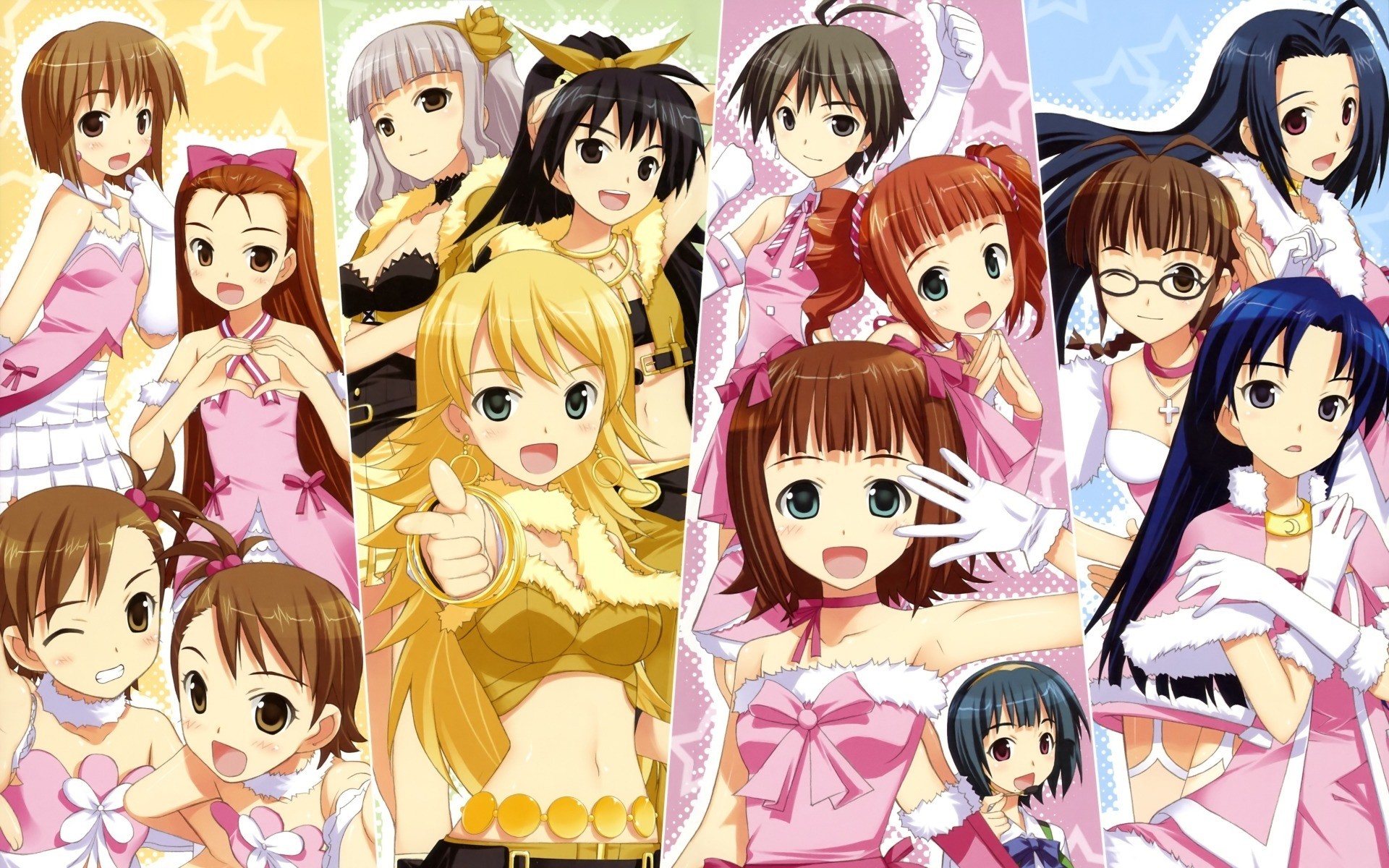 hoshii miki kisaragi chihaya minase iori ganaha hibiki shijou takane miura azusa otonashi kotori kikuchi makoto akizuki ritsuko futami s takatsuki yayoi futami mami amami haruka hagiwara yukiho