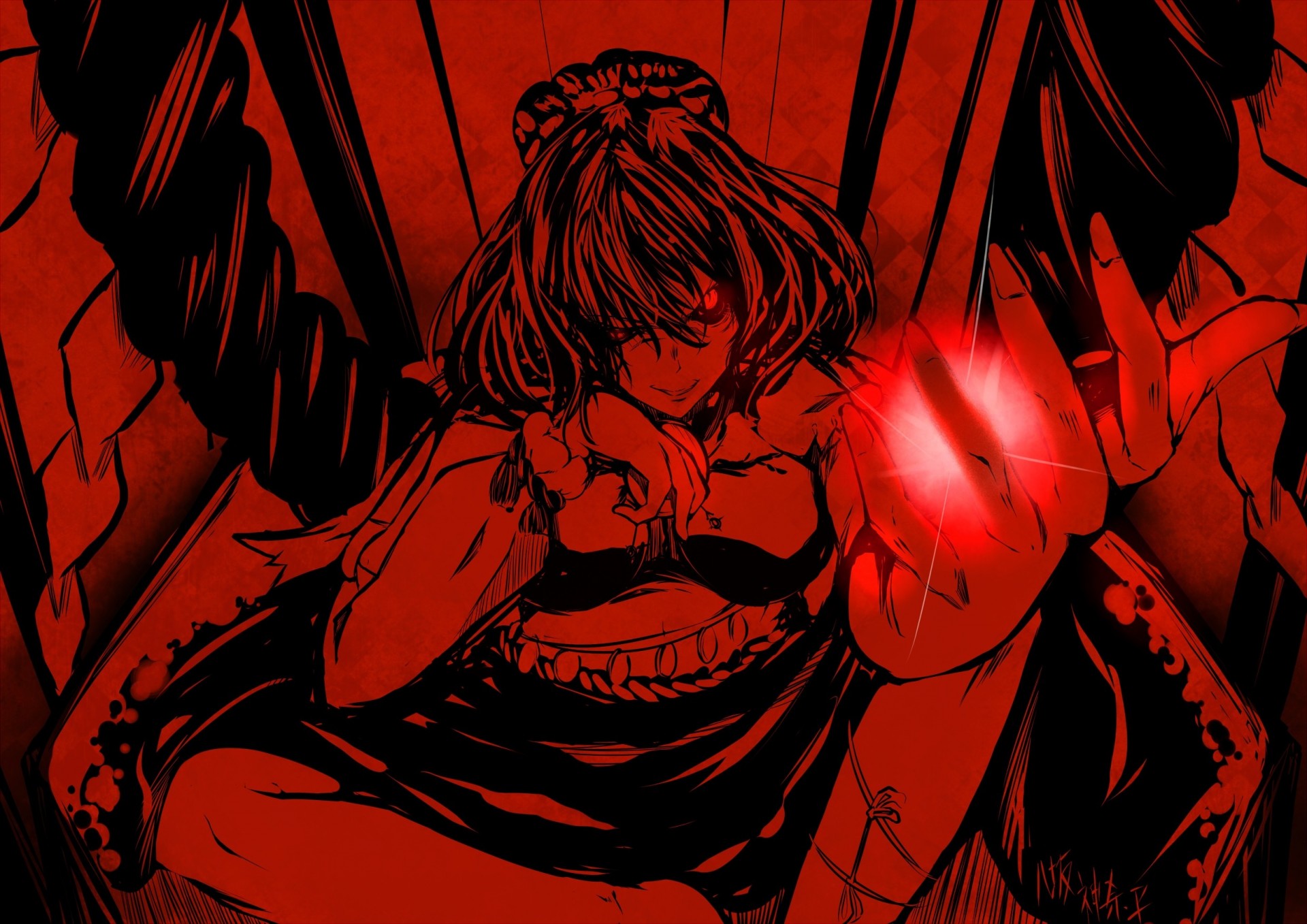 yasaka kanako magie rot rote augen