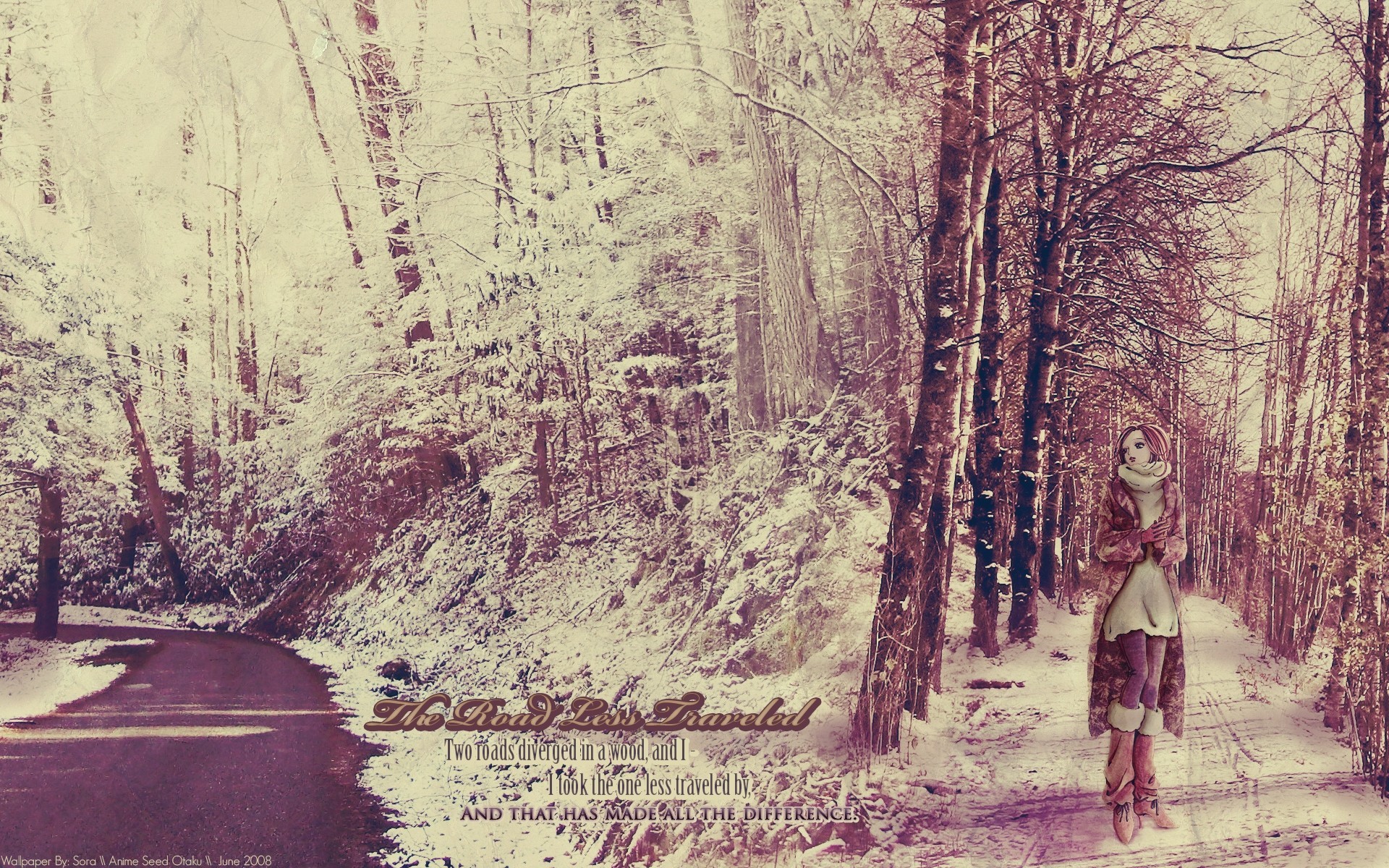 boots brown eyes snow tree forest scarf brown hair