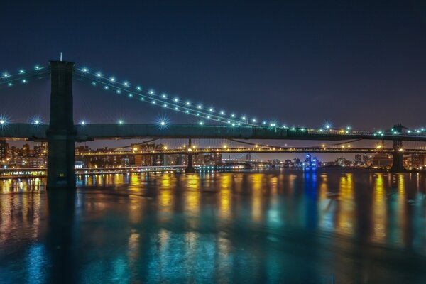 Brooklyn Bridge at night, a place for dreams