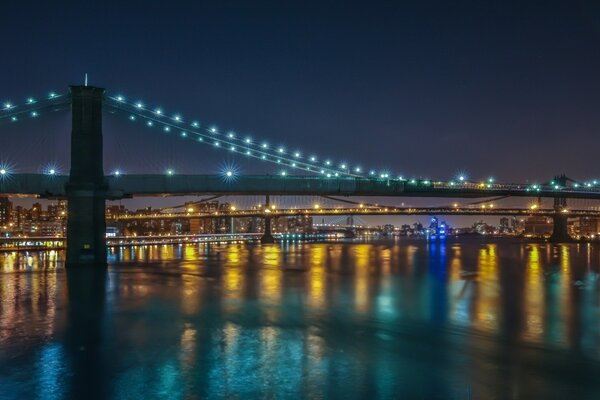 Ponte di Brooklyn notturno, un posto da sogno