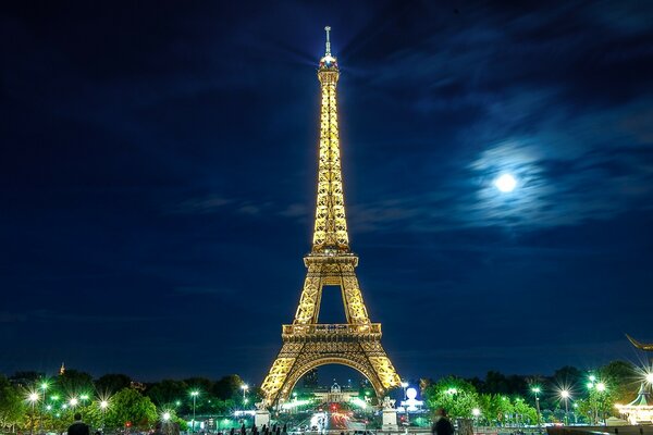 The landmark of France in Paris is the Eiffel Tower