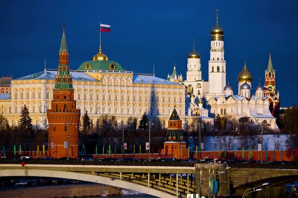 Paisaje del Kremlin en la capital de Rusia, Moscú