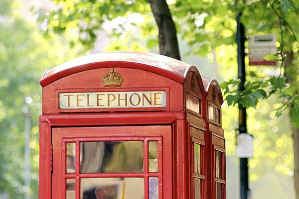 Photo of the London red telephone booth