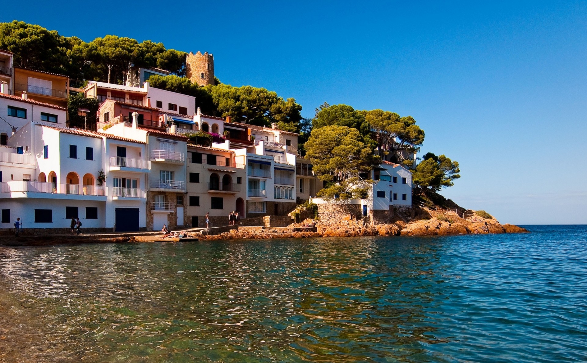 küste mittelmeer costa brava meer spanien promenade