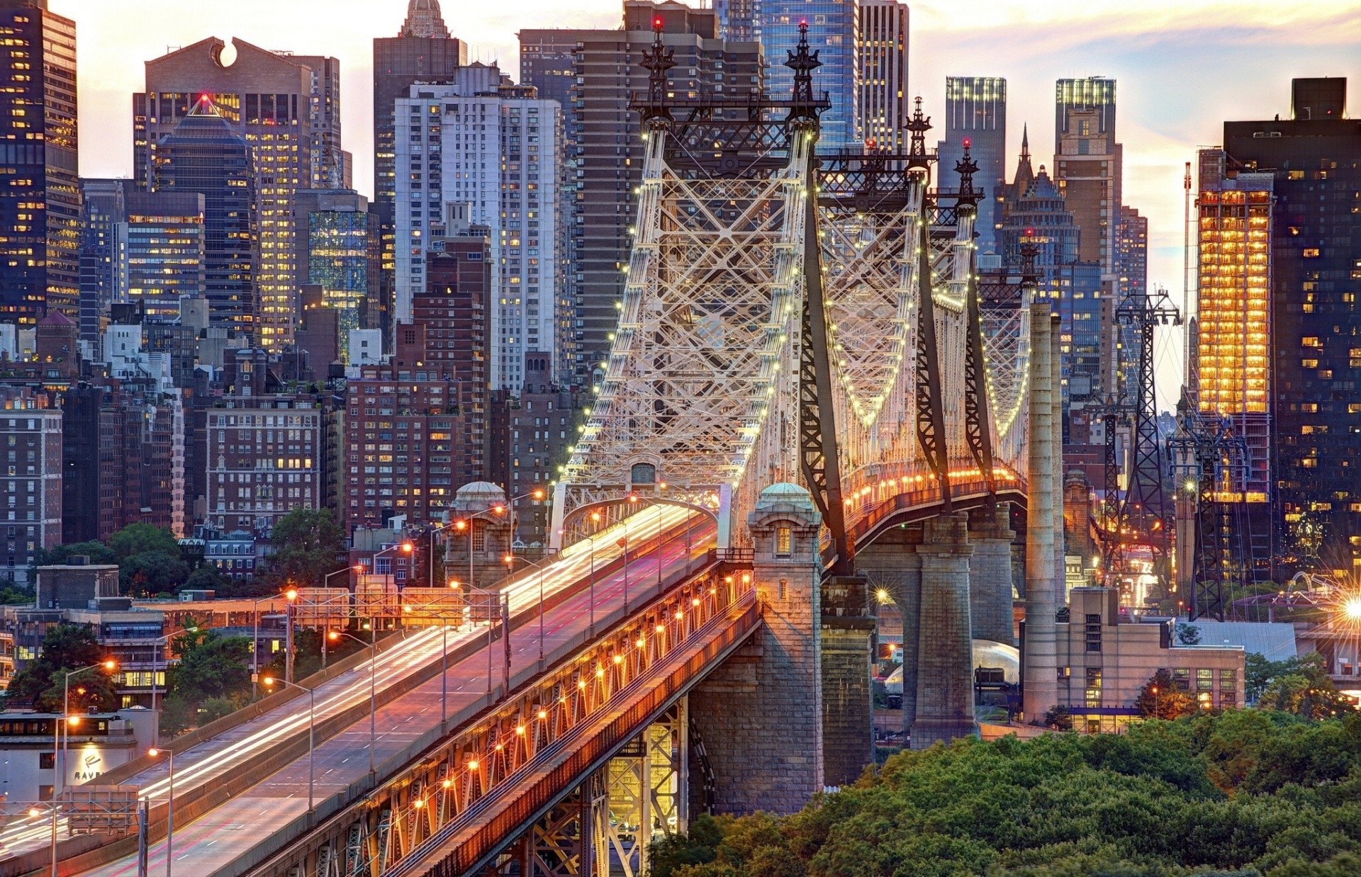 queensboro bridge new york pont bâtiment queen