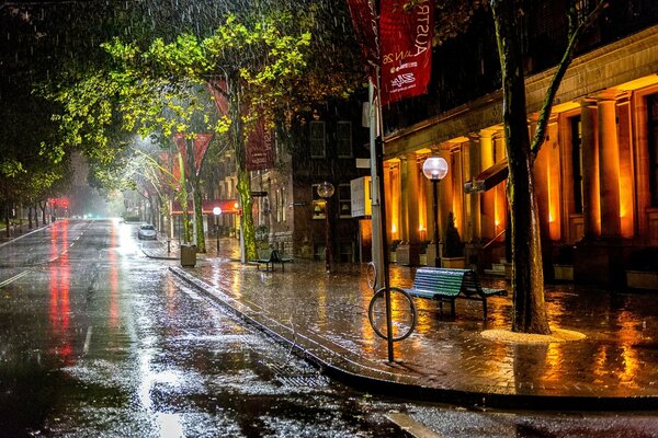 Die Straßen von Sydney. Der Regen. Australien