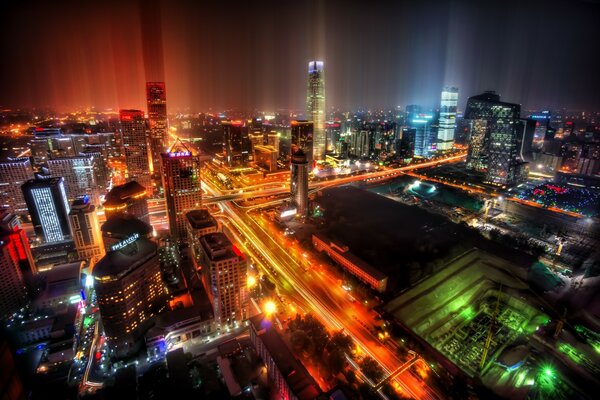 Helle Lichter der Nacht von Peking