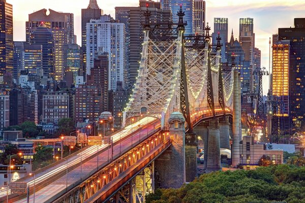 Hermoso puente en nueva York