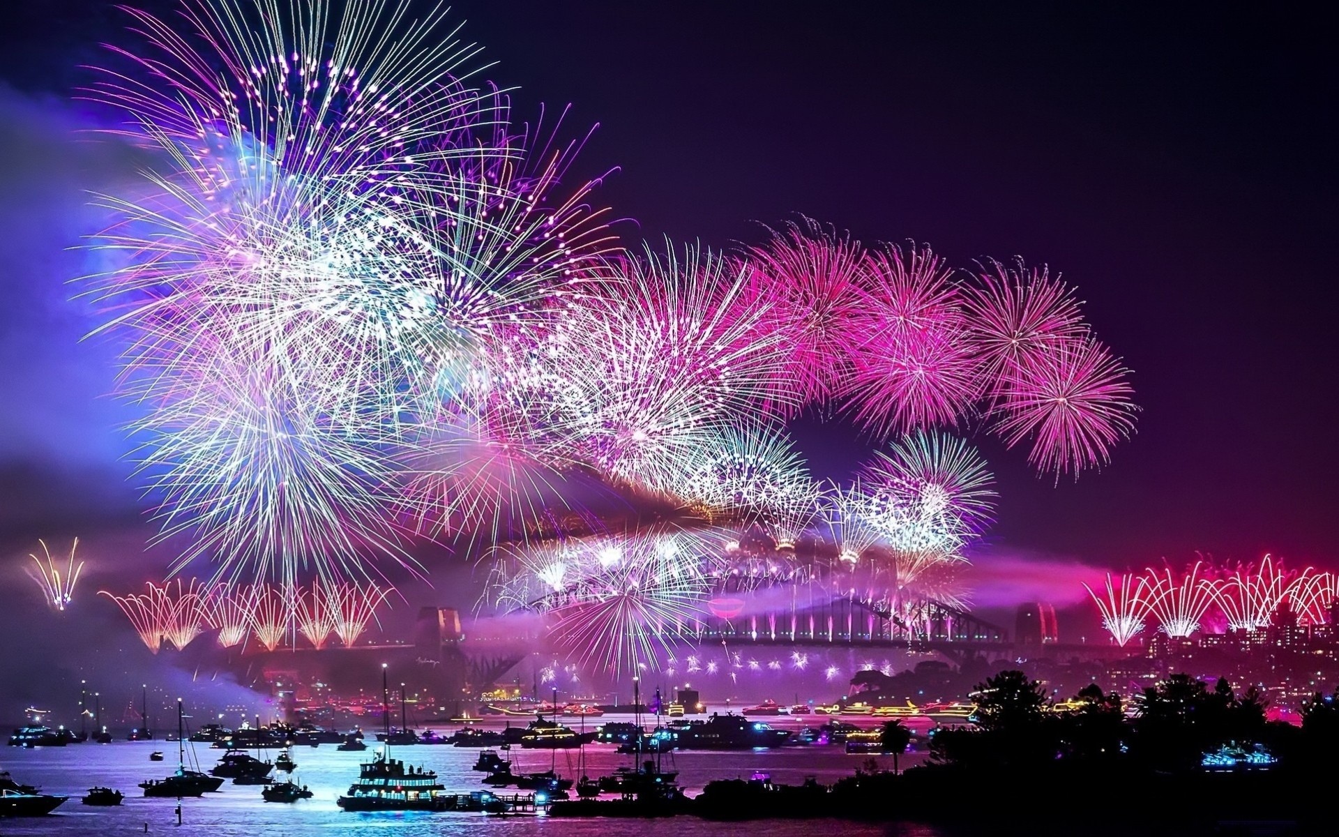 feuerwerk nacht stadt